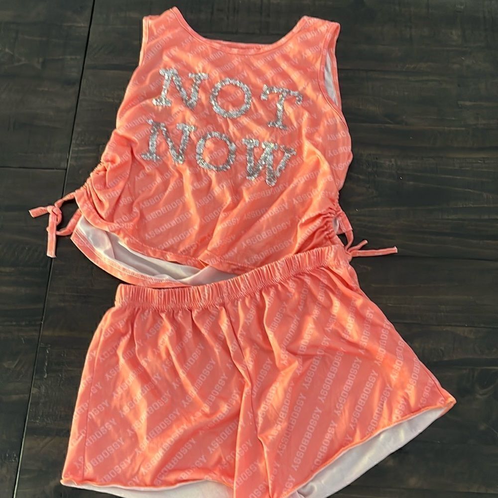 Peach pajamas 